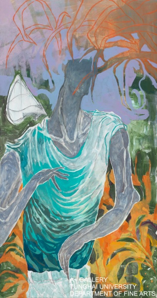 batch_紀少淵-Trans-Form,壓克力彩、炭粉,150x80cm,2021